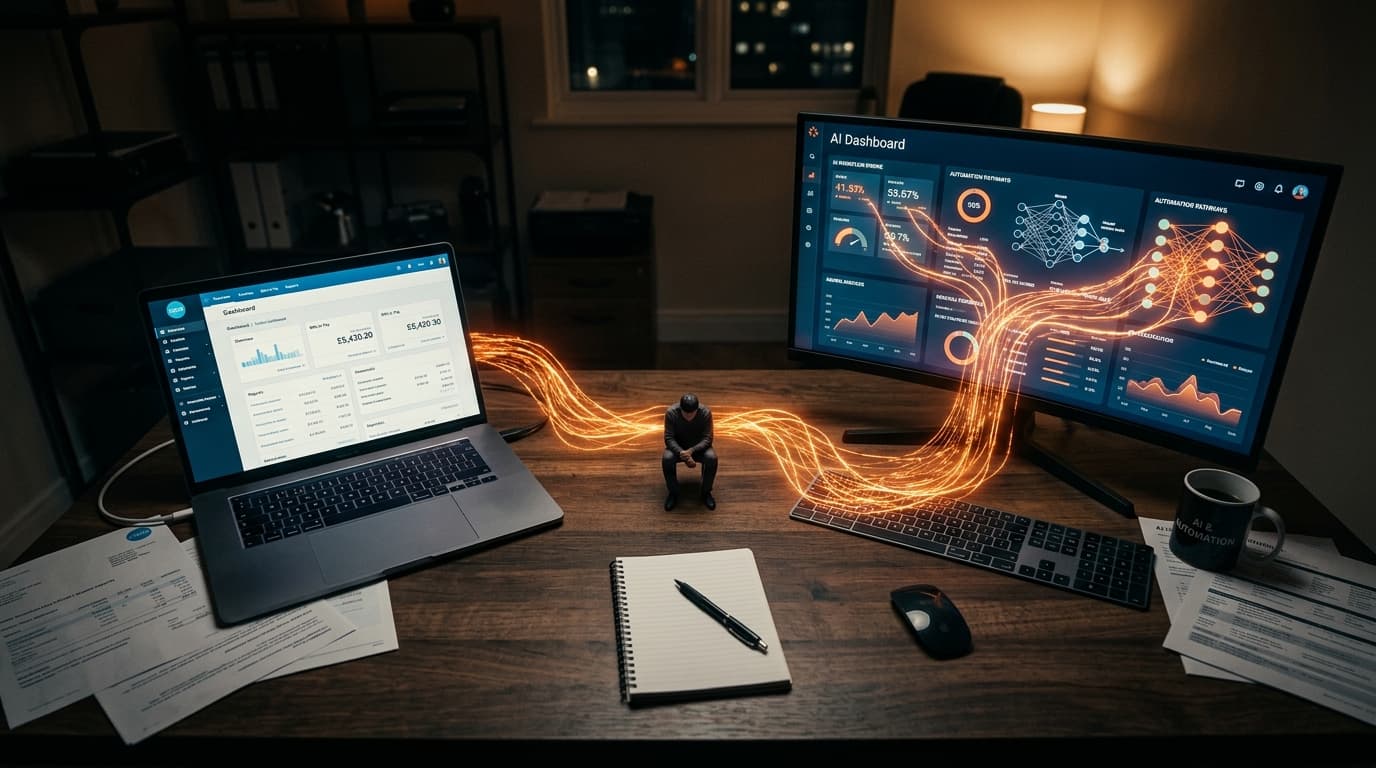 Organizational Singularity diagram, AI-to-AI workflows replacing human handoffs
