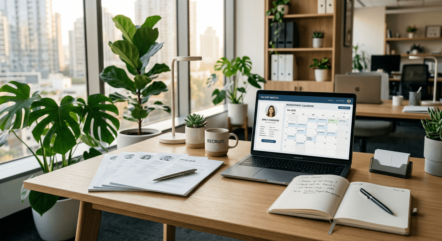 Recruitment Agencies AI automation illustration